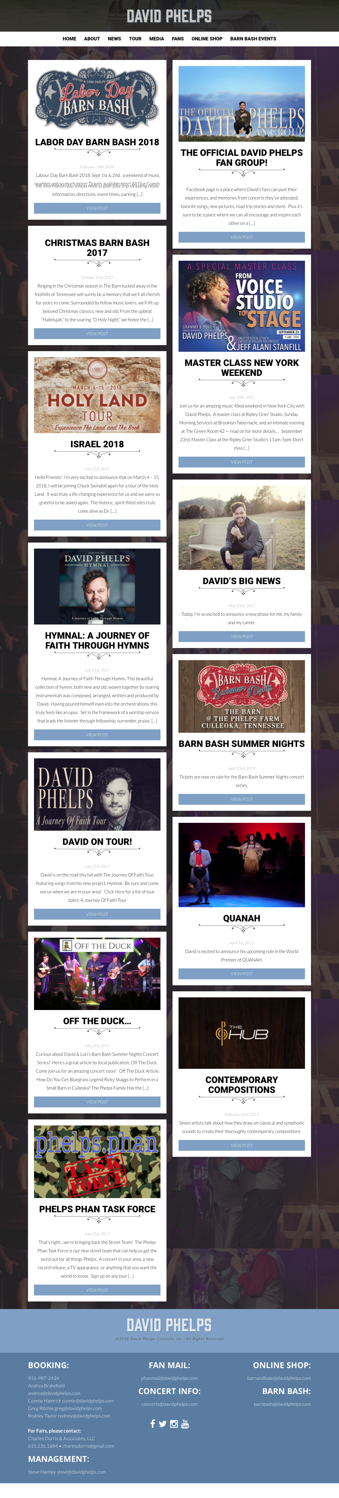 David Phelps Music Artist Atlanta Web Design Development