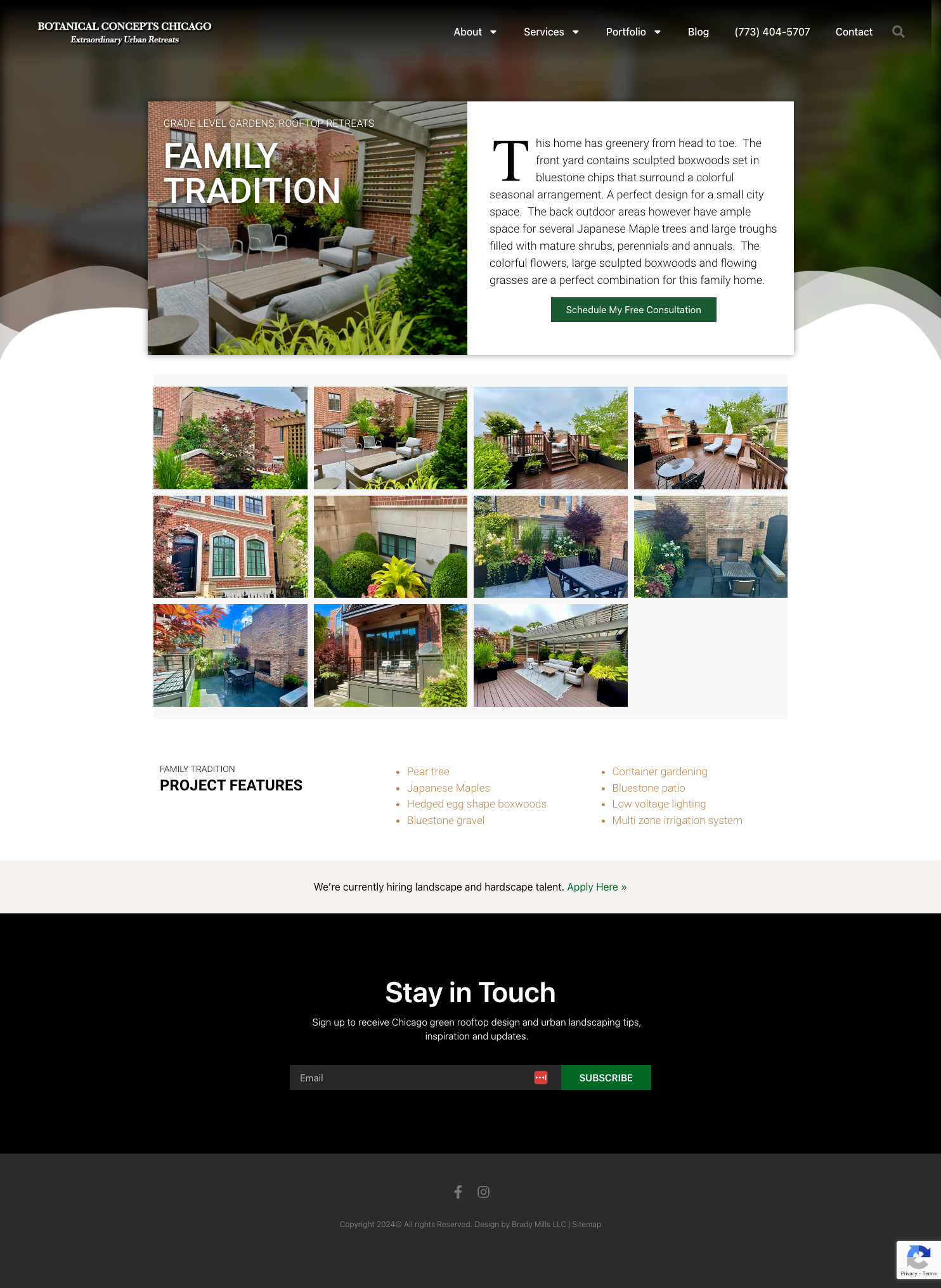 Botanical Concepts Chicago - Landscaping Website Design - Chicago Website Design - Architect Website