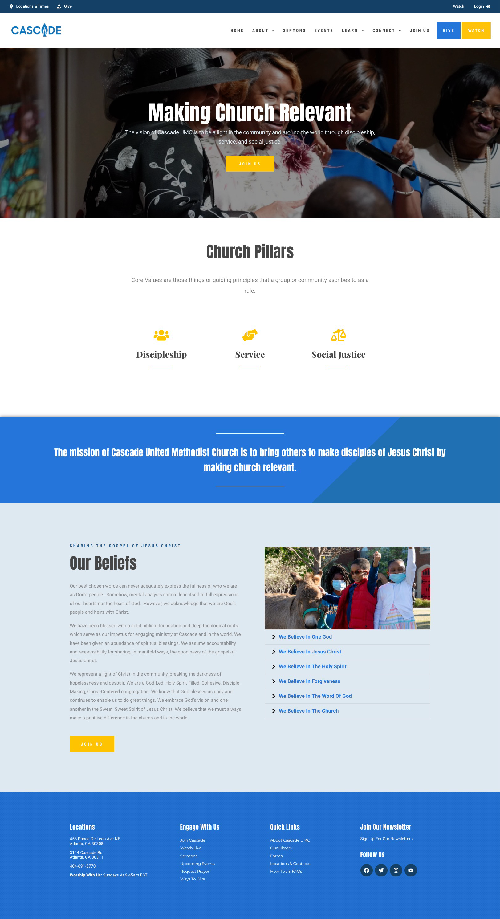 Church website design